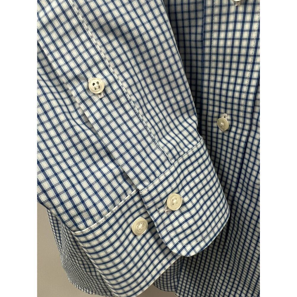 Brooks Brothers Men’s Long Sleeve Regent Button Up Check Shirt No Iron Size 16.5 - Picture 6 of 8